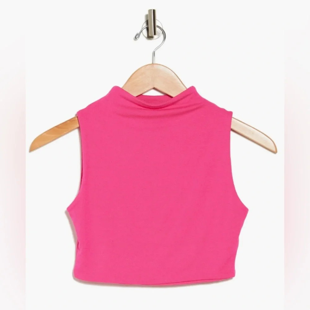 NWT Naked Wardrobe Sleeveless Mock Neck Crop Top Size XS - Picture 3 of 8